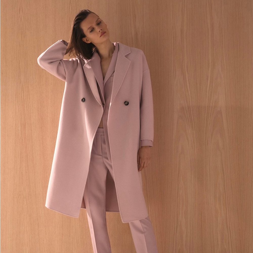 BRAND NEW Judith & Charles Wool Peacoat in Blush - sz S